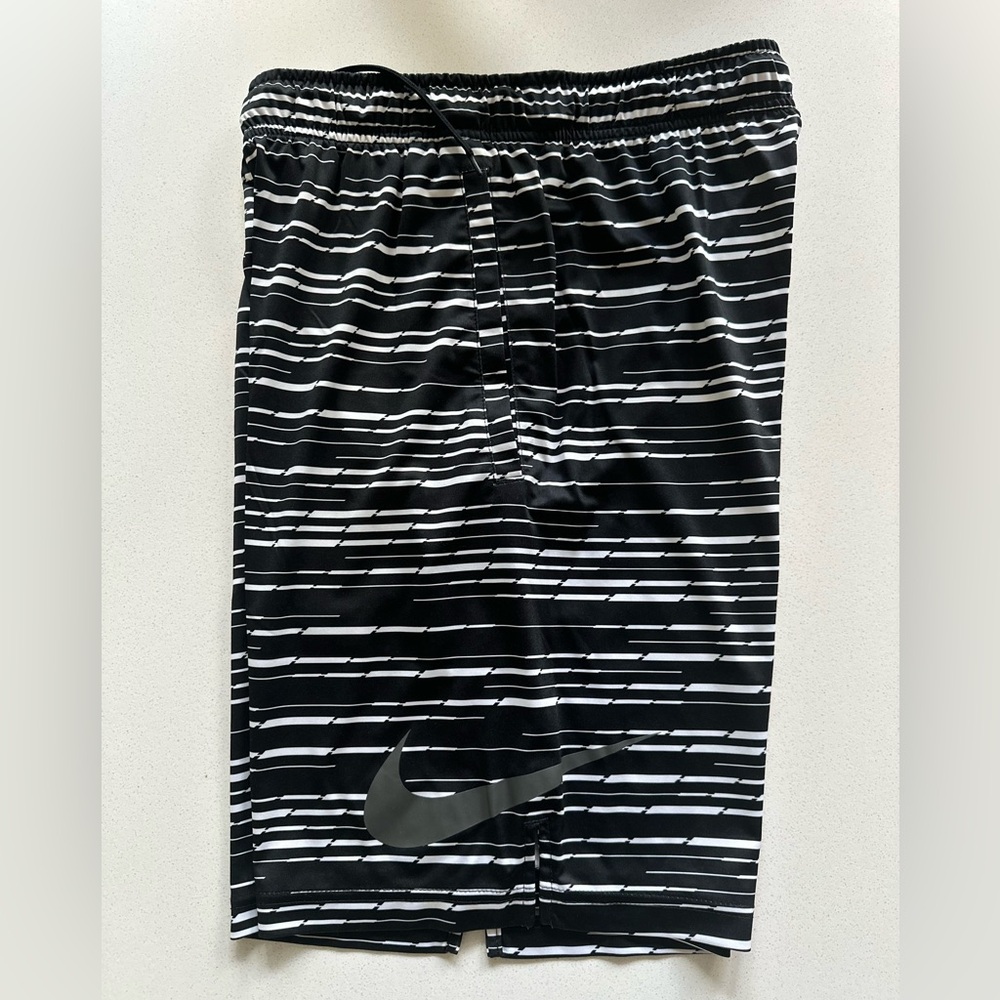 Nike Dri-Fit black and white striped shorts in size adult small